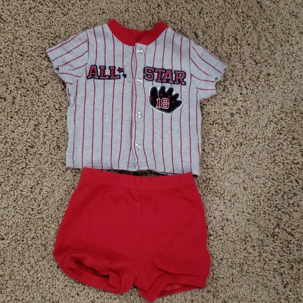 1 - 3-6 Month baseball outfit